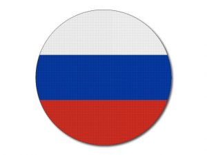 Ruská vlajka kulatá tisk