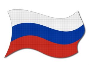 Ruská vlajka vlající