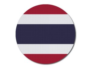 Thajská vlajka kulatá tisk