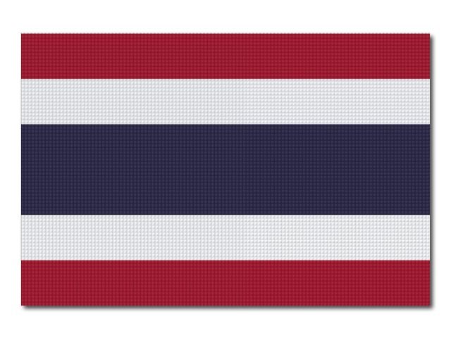 Thajská vlajka tištěná