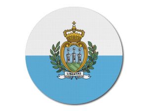 vlajka San Marino kulatá