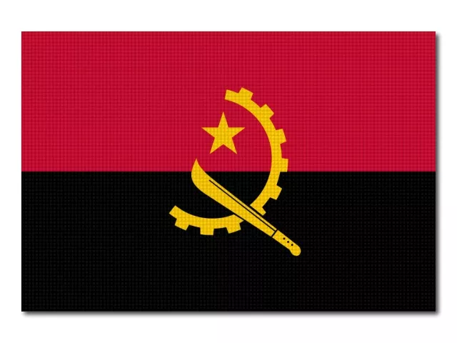 Tištěná angolská vlajka
