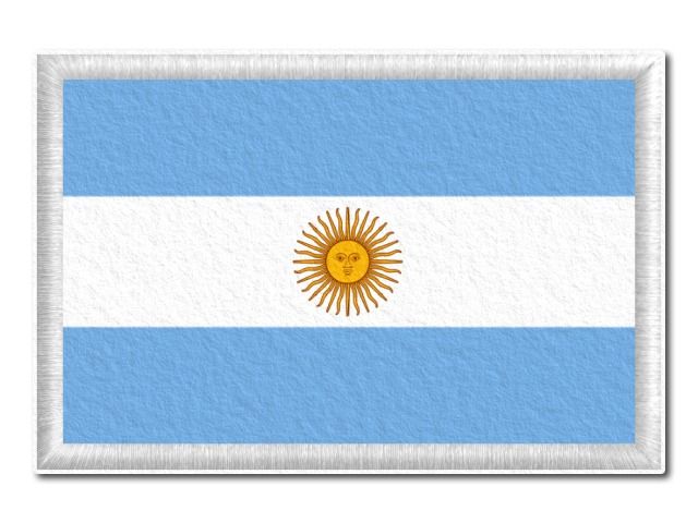 Argentinská vlajka tištěná nášivka