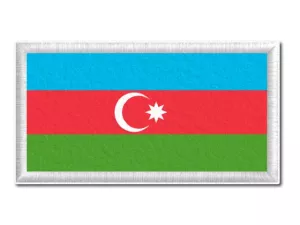 Azerbajdžánská vlajka tištěná nášivka