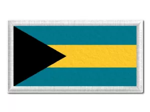 Bahamská vlajka tištěná nášivka