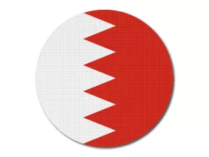Tištěná bahrajnská vlajka kulatá