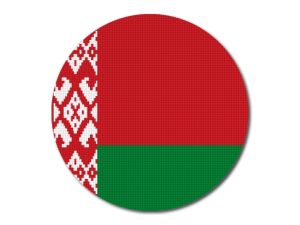 Běloruská vlajka kulatá