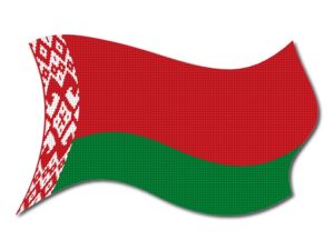 Běloruská vlajka vlající