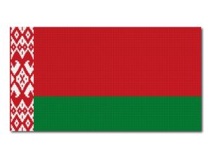 Běloruská vlajka tištěná nažehlovačka
