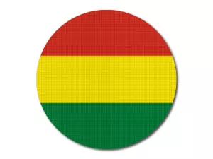 Bolívijská vlajka kulatá tisk