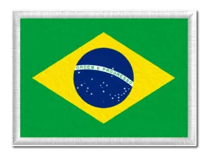 Brazilská vlajka tištěná nášivka