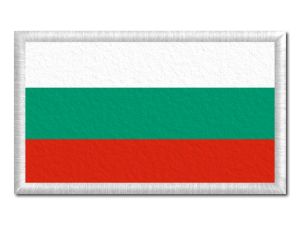 Bulharská vlajka tištěná nášivka