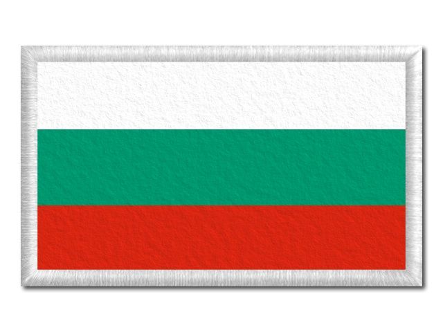 Bulharská vlajka tištěná nášivka