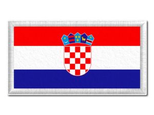 Chorvatská vlajka tištěná nášivka