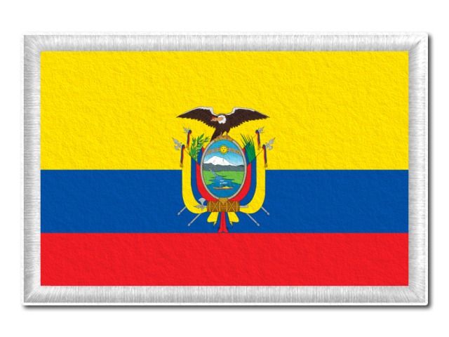 Ekvádorská vlajka tištěná nášivka
