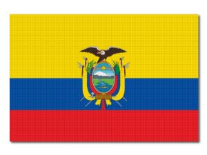 Ekvádorská vlajka tištěná