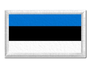 Estonská vlajka tištěná nášivka