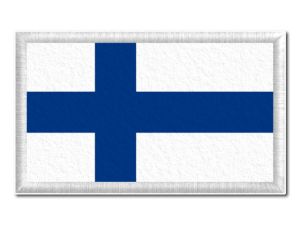 Finská vlajka tištěná nášivka