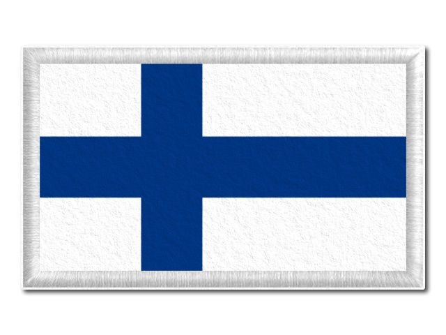 Finská vlajka tištěná nášivka