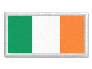  Irská vlajka tištěná nášivka