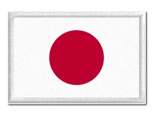 Japonská vlajka tištěná nášivka