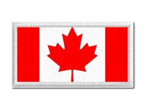 Kanadská vlajka tištěná nášivka