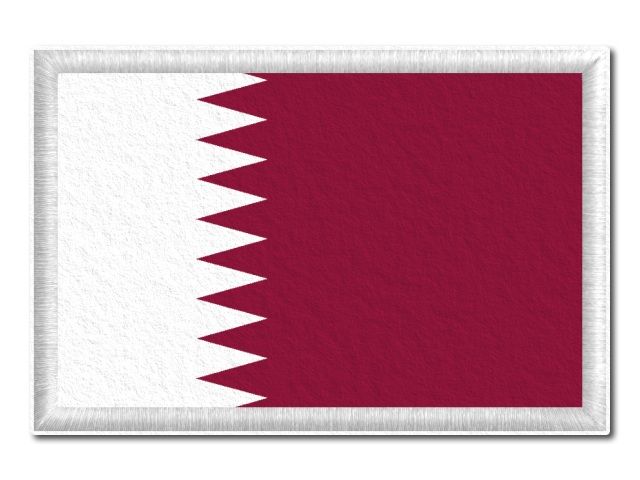 Katarská vlajka tištěná nášivka