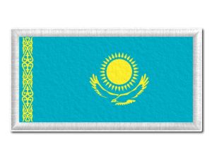  Kazachstánská vlajka tištěná nášivka