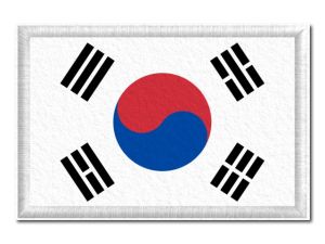 Korejská vlajka tištěná nášivka