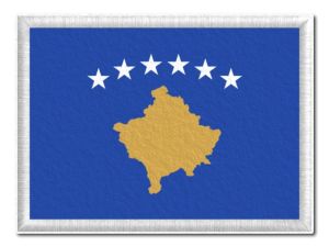 Kosovská vlajka tištěná nášivka