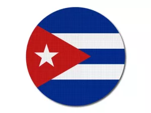 Kubánská vlajka kulatá tisk