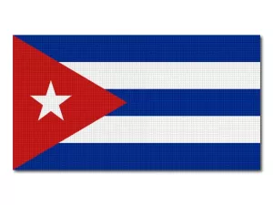  Kubánská vlajka tištěná