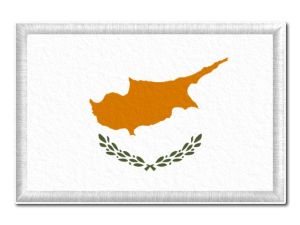 Kyperská vlajka tištěná nášivka