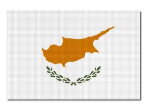 Kyperská vlajka tištěná