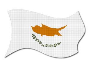 Kyperská vlajka vlající