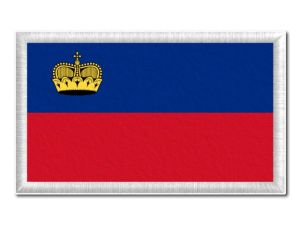 Lichtenštejnská vlajka tištěná nášivka