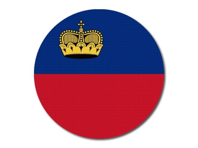  Lichtenštejnsko vlajka kulatá
