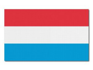Lucembursko vlajka tištěná nažehlovačka