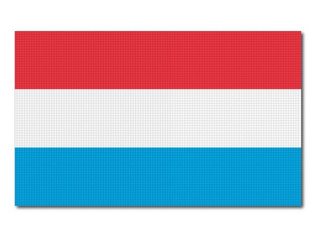 Lucembursko vlajka tištěná nažehlovačka