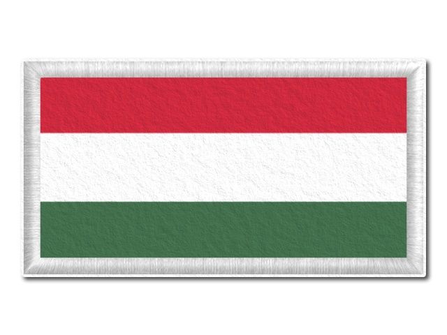 Maďarská vlajka tištěná nášivka