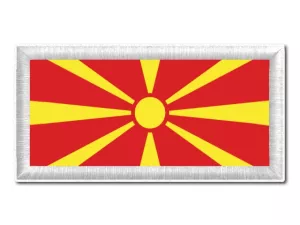Makedonská vlajka tištěná nášivka