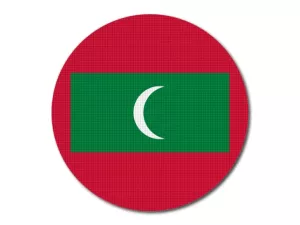  Maledivská vlajka kulatá tisk