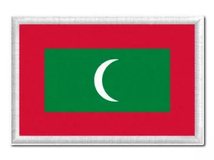 Maledivská vlajka tištěná nášivka