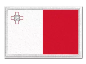 Maltská vlajka tištěná nášivka