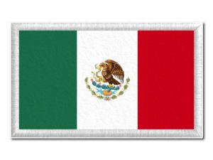 Mexická vlajka tištěná nášivka