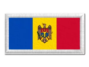 Moldavská vlajka tištěná nášivka