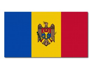 Moldavská vlajka tištěná nažehlovačka