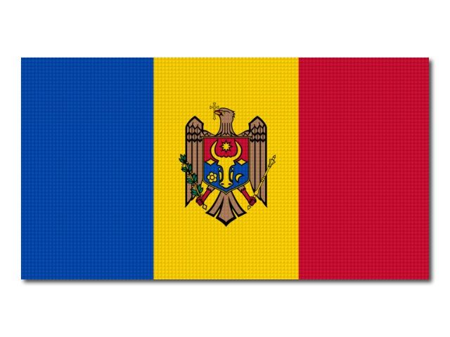 Moldavská vlajka tištěná nažehlovačka