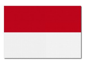 Monacká vlajka tištěná nažehlovačka