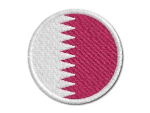  Nášivka Katarská vlajka kulatá
